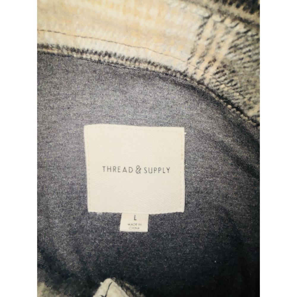 Thread & Supply Plaid Shacket Womens Large Flannel Shirt Jacket Lined - Picture 5 of 8